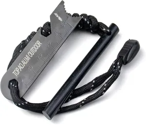 Fire Starter Survival Tool, Ferro Rod Fire Starter Kit & Backpacking Multitool, Fire Steel, Fire Rod