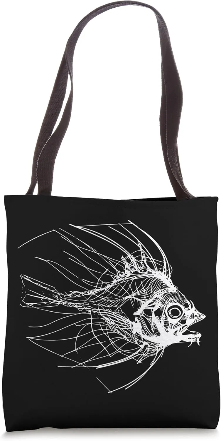 Fish Sketch Fisherman Fishing Club Tote Bag