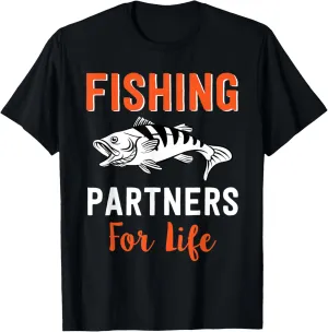 Fishing Partners For Life, Trout Fishing, Couples Fishing T-Shirt