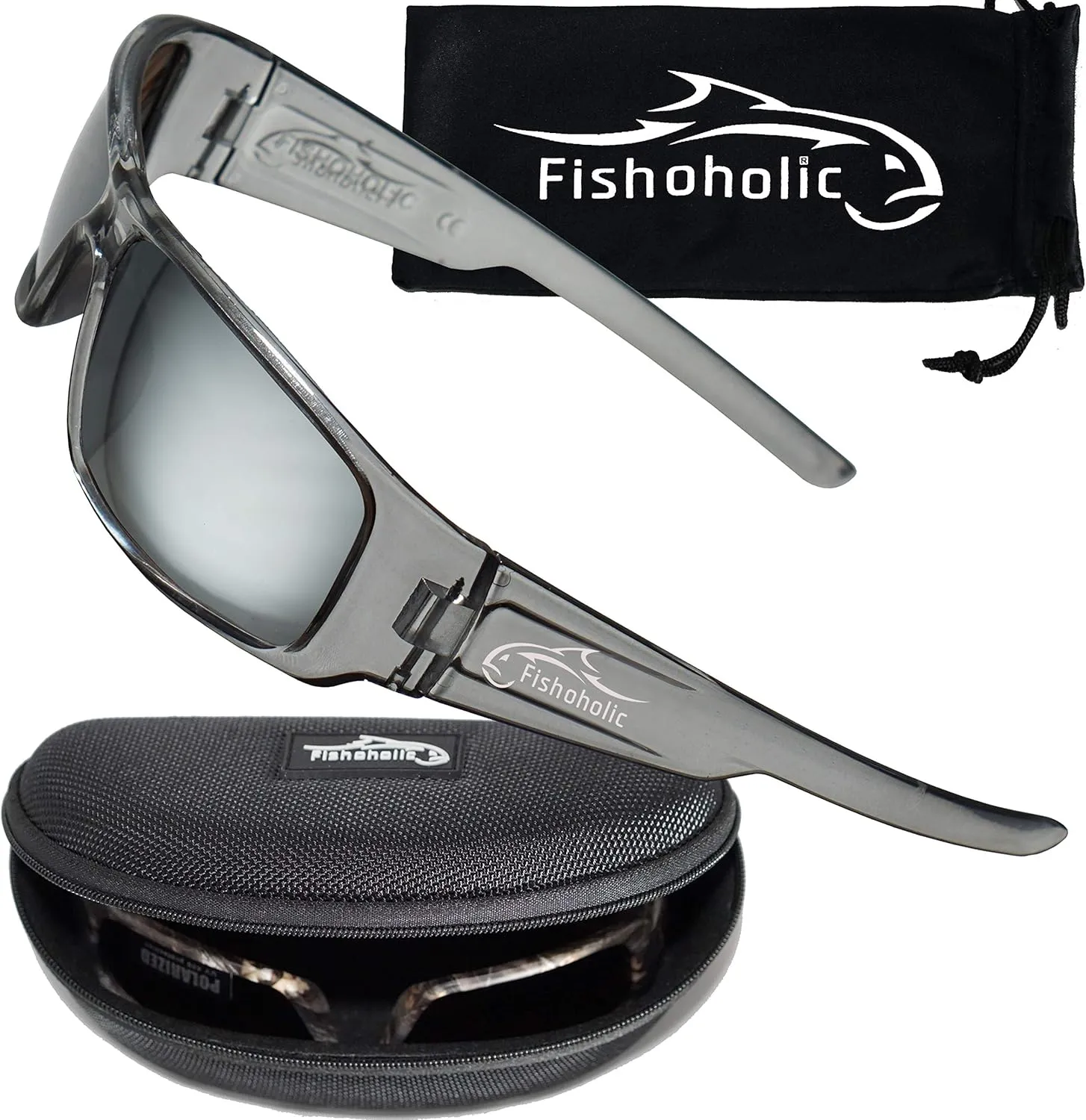 Fishoholic Polarized Fishing Sunglasses UV400 (14 Options) Fishing Gift with Hard Case & Pouch