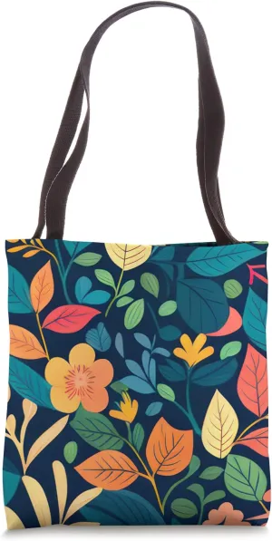 Floral Boho Foliage Flower Plant Nature Vegetation Flowery Tote Bag