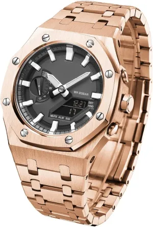For GA2110ET-2A Mod Kit Accessories with bottom cover GA2100 Model Oak All Metal Bezel Strap Style Watch Bands