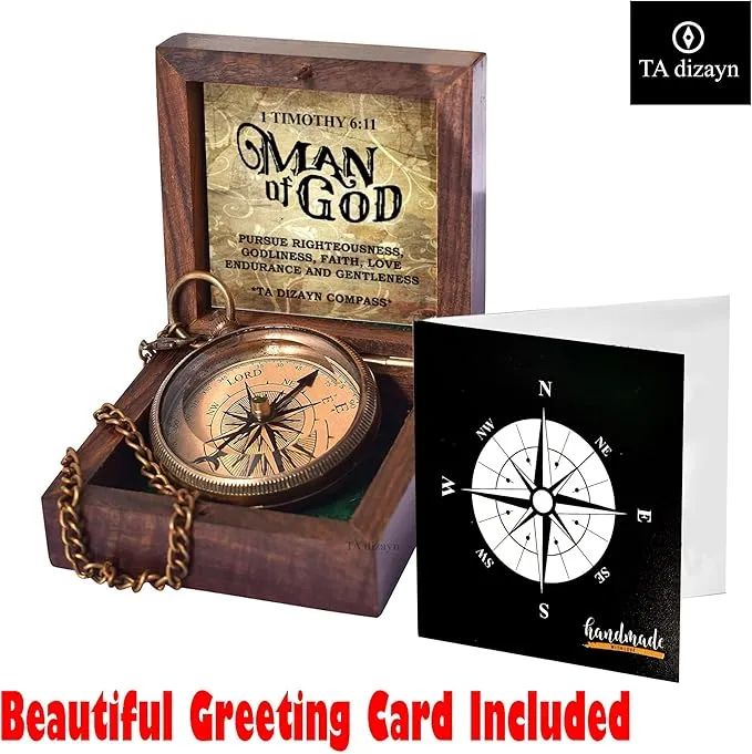 For I Know The Plans I Have For You, Jeremiah 29:11, Solid Brass Directional Engraved Compass, Baptism Gifts for Boys Girls, First Communion, Christian Gifts for Men, First Confirmation Gifts for Boys