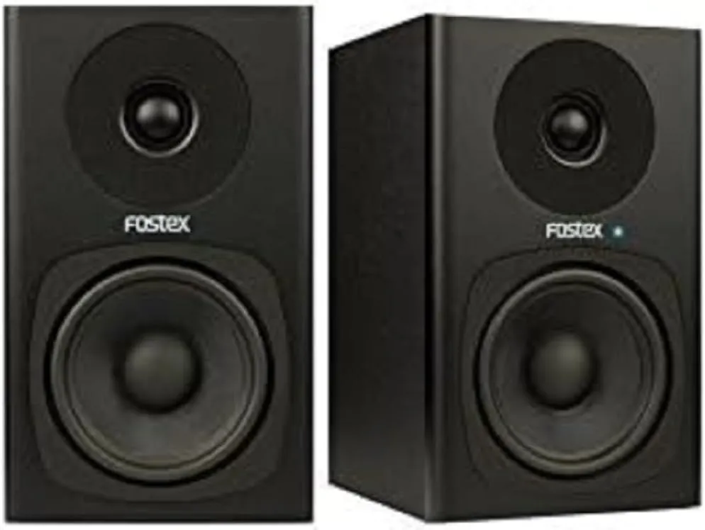 Fostex PM04C (B) 2-Way Active Monitor Speaker System, Black