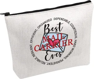 FOTAP Mail Lady Survival Kit Mail Carrier Gift Best Mail Carrier Ever Makeup Bag Postal Worker Cosmetic Bag Post Office Appreciation Gift (MAIL CARRIER)