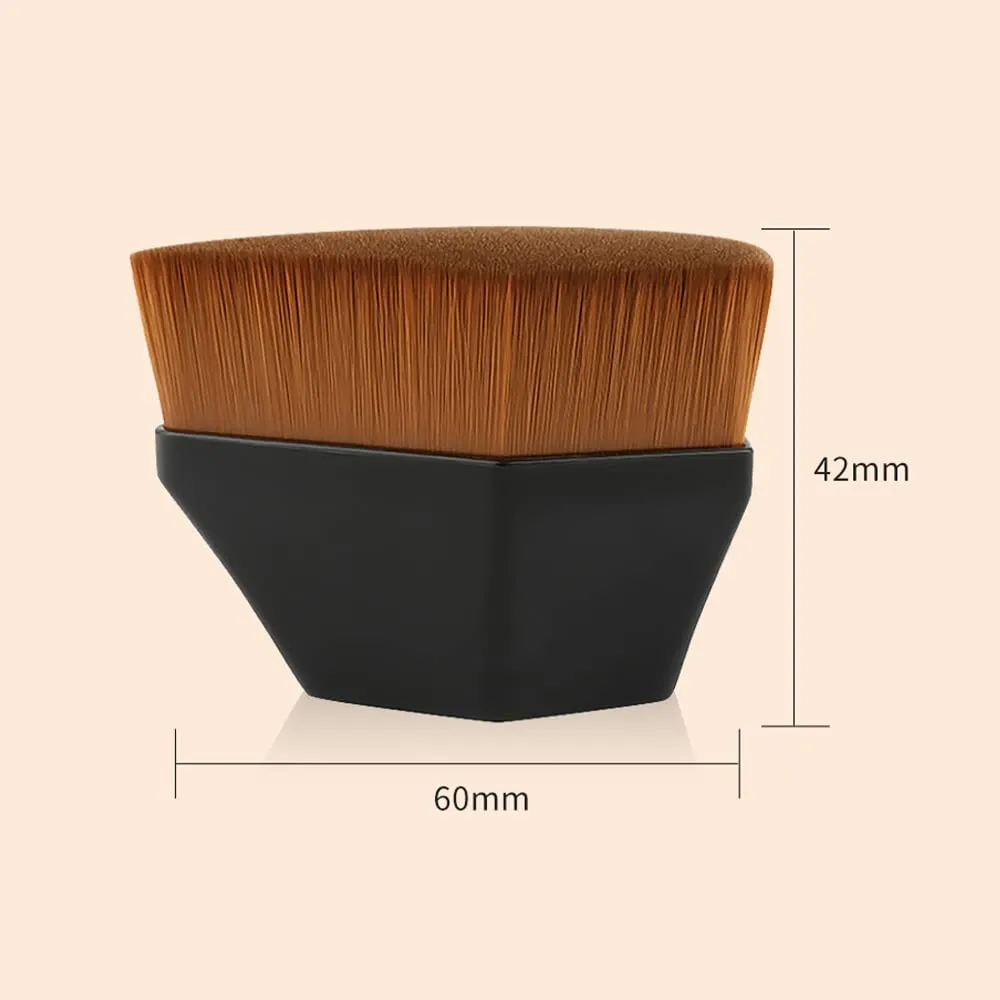 Foundation Makeup Brush Premium High Density Flat Top Face Makeup Tool Kabuki Face Blush Liquid Powder Foundation Brush for Blending Liquid, Cream or Flawless Powder Cosmetics with Travel Case FDS02-1