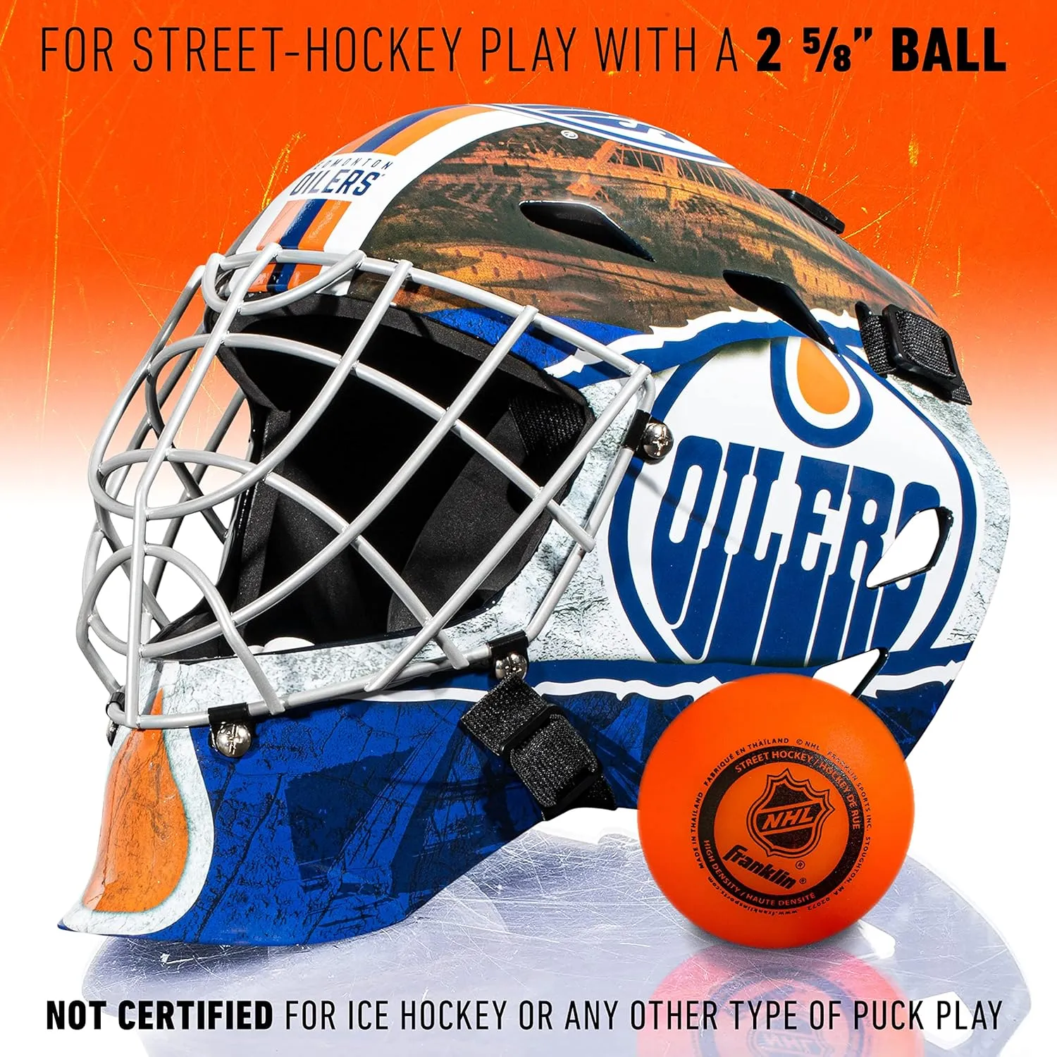 Franklin Sports Team Licensed NHL Hockey Goalie Face Mask - Goalie Mask for Kids Street Hockey - Youth NHL Team Street Hockey Masks