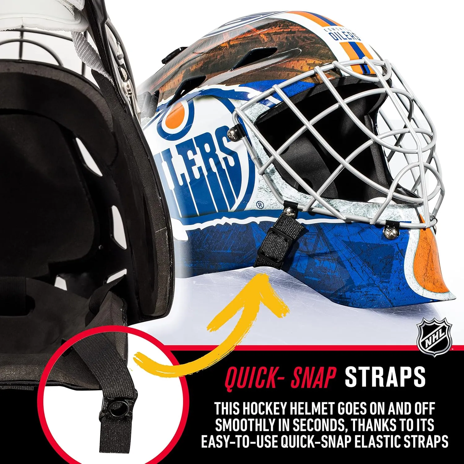 Franklin Sports Team Licensed NHL Hockey Goalie Face Mask - Goalie Mask for Kids Street Hockey - Youth NHL Team Street Hockey Masks