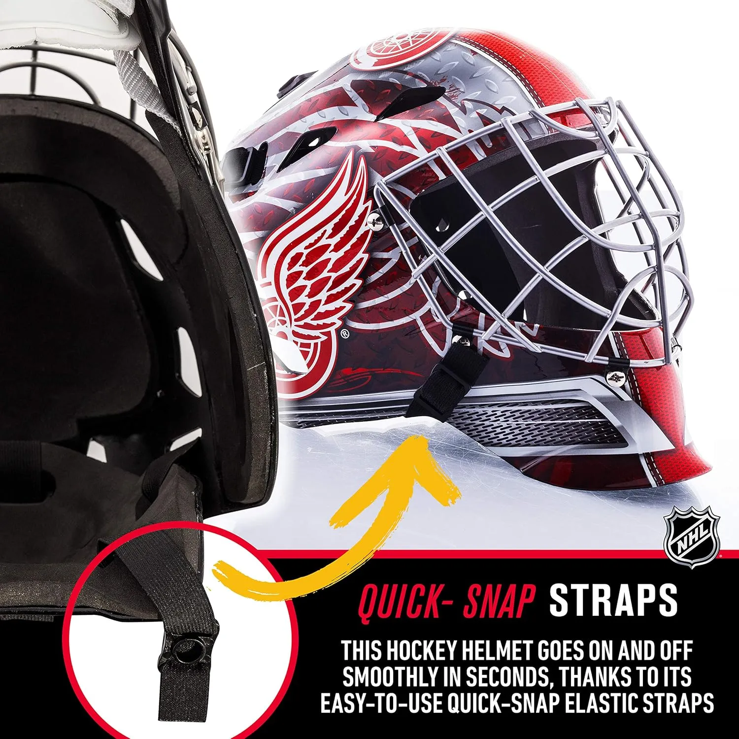 Franklin Sports Team Licensed NHL Hockey Goalie Face Mask - Goalie Mask for Kids Street Hockey - Youth NHL Team Street Hockey Masks