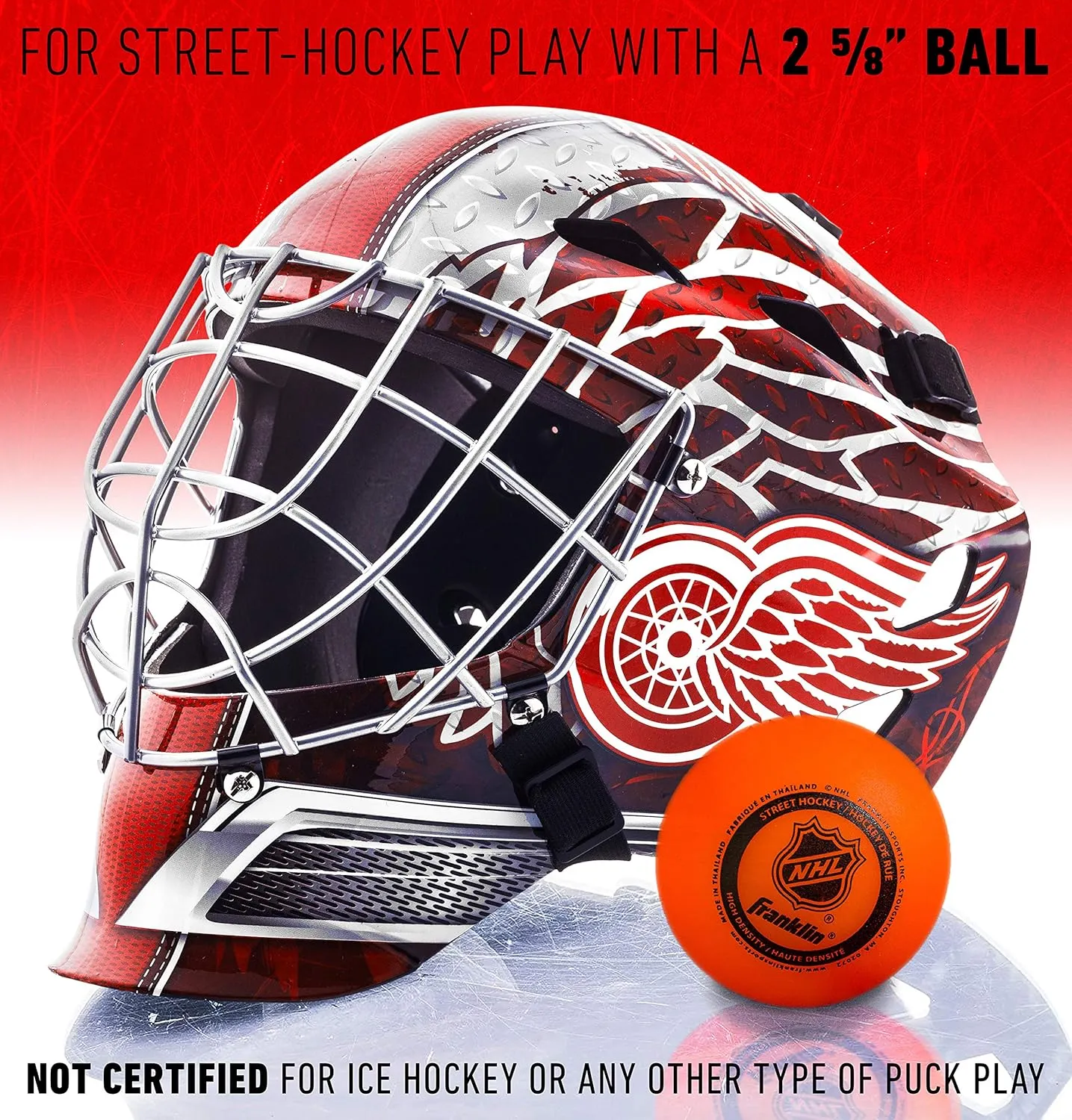 Franklin Sports Team Licensed NHL Hockey Goalie Face Mask - Goalie Mask for Kids Street Hockey - Youth NHL Team Street Hockey Masks