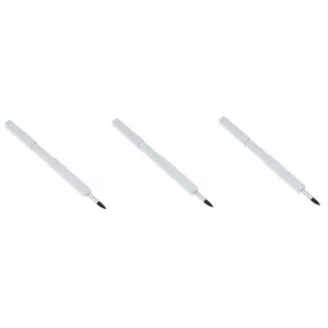 FRCOLOR 3pcs Retractable Lip Brush Applicator with Premium Nylon Fiber Portable Makeup Tool for Travel Daily Use Compact Metal Tube Design for Professional Home Application
