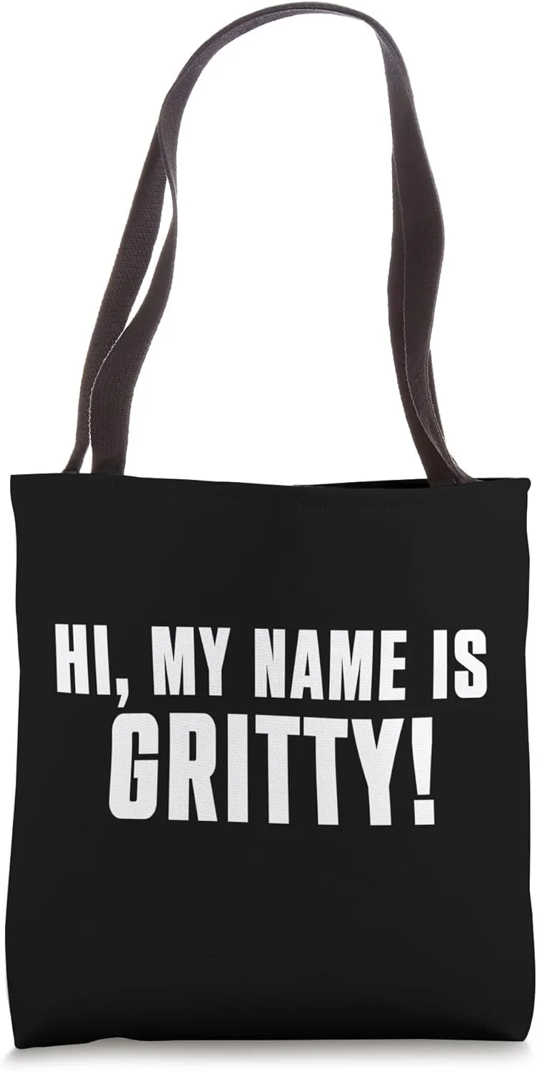 Fun Retro My Name Gritty Ice Hockey Tough Competitor Graphic Tote Bag