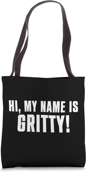 Fun Retro My Name Gritty Ice Hockey Tough Competitor Graphic Tote Bag