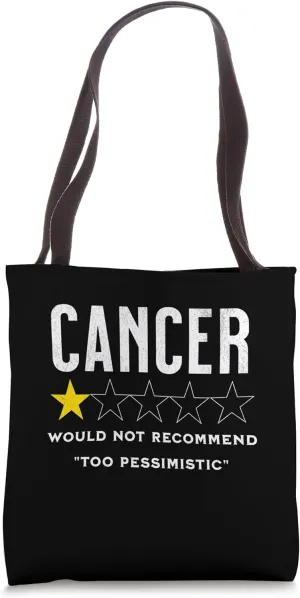 Funny star rating & Criticism of zodiac sign cancer Tote Bag