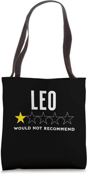 Funny star rating & Criticism of zodiac sign leo Tote Bag
