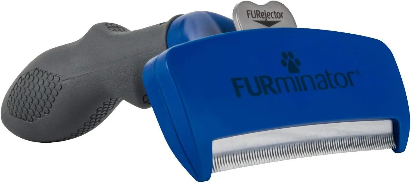 FURminator Undercoat Deshedding Tool and Premium Shampoo for Dogs - Brush Removes Loose Hair, Combats Excess Shedding, 16 oz