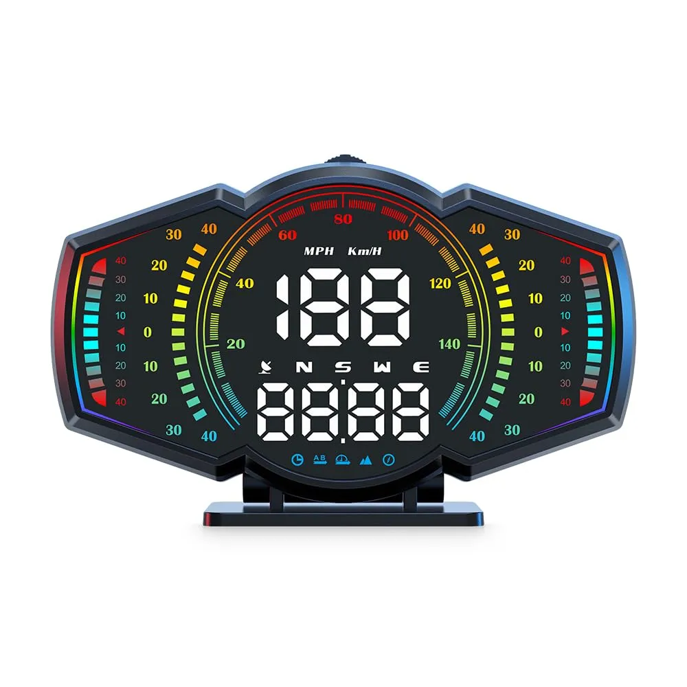 G18 Head Up Display, HUD Display for Cars Windshield, GPS Digital Speedometer MPH for All Cars, Car Compass, Altimeter, Multi-Function Display, Direction, Gradiometer