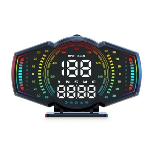 G18 Head Up Display, HUD Display for Cars Windshield, GPS Digital Speedometer MPH for All Cars, Car Compass, Altimeter, Multi-Function Display, Direction, Gradiometer