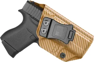 G43 Holster IWB Kydex Fit: Glock 43, 43X & 43X MOS Pistol – Inside Waistband Concealed Carry – Adjustable Cant & 'Posi-Click' Retention – No Wear - No Jitter - USA Made - Right Hand Draw