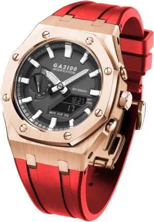 GA2100 MOD Kit For GA2100-5A Metal Watch Case Silicone Strap 316 Stainless Steel Modified Accessories Bracelet Bezel bands