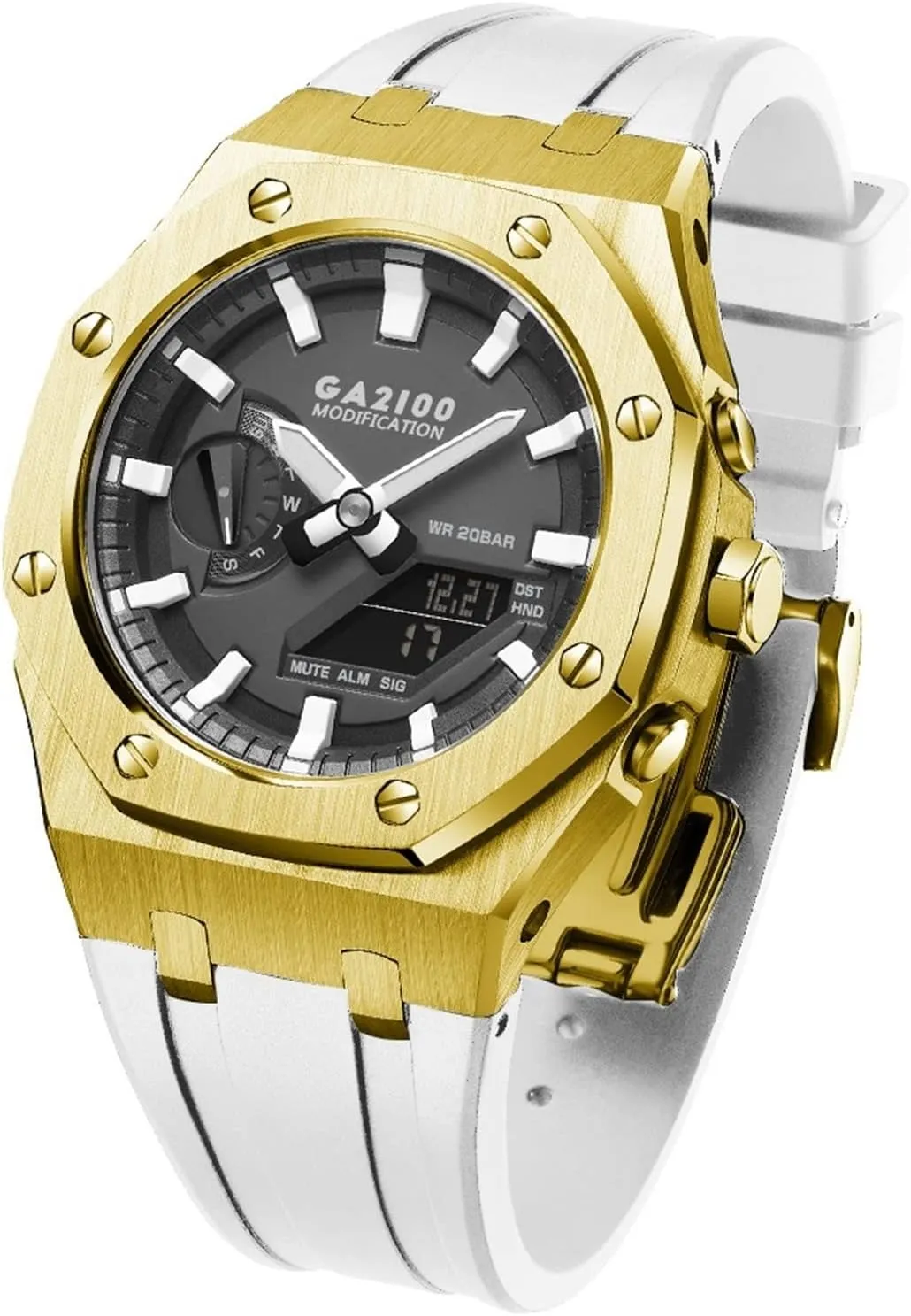 Ga2100 MOD Kit For GA2100 GA2110 Metal Watch Case Silicone Strap 316 Stainless Steel Modified Accessories Bracelet Bezel bands