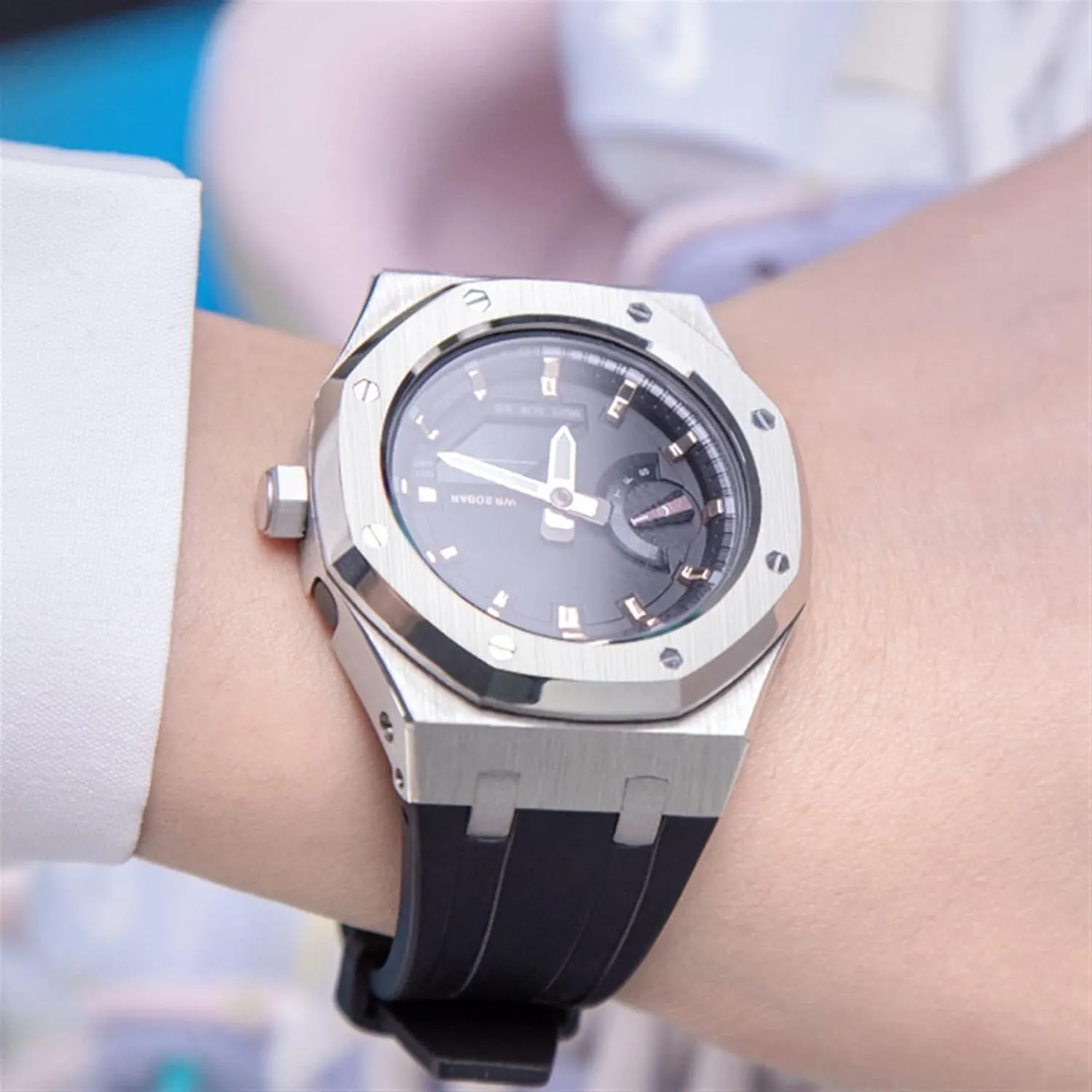 Ga2100 MOD Kit For GA2100 GA2110 Metal Watch Case Silicone Strap 316 Stainless Steel Modified Accessories Bracelet Bezel bands