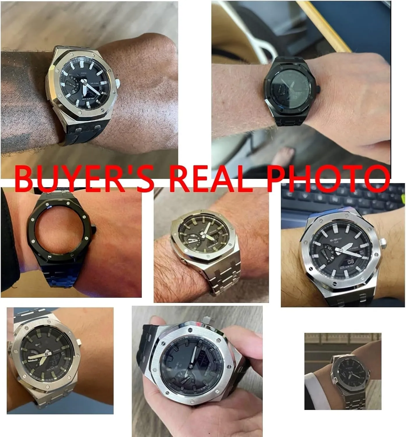 Ga2100 MOD Kit For GA2100 GA2110 Metal Watch Case Silicone Strap 316 Stainless Steel Modified Accessories Bracelet Bezel bands