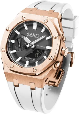 GA2100 MOD Kit For GA2100HC-2A Metal Watch Case Silicone Strap 316 Stainless Steel Modified Accessories Bracelet Bezel bands