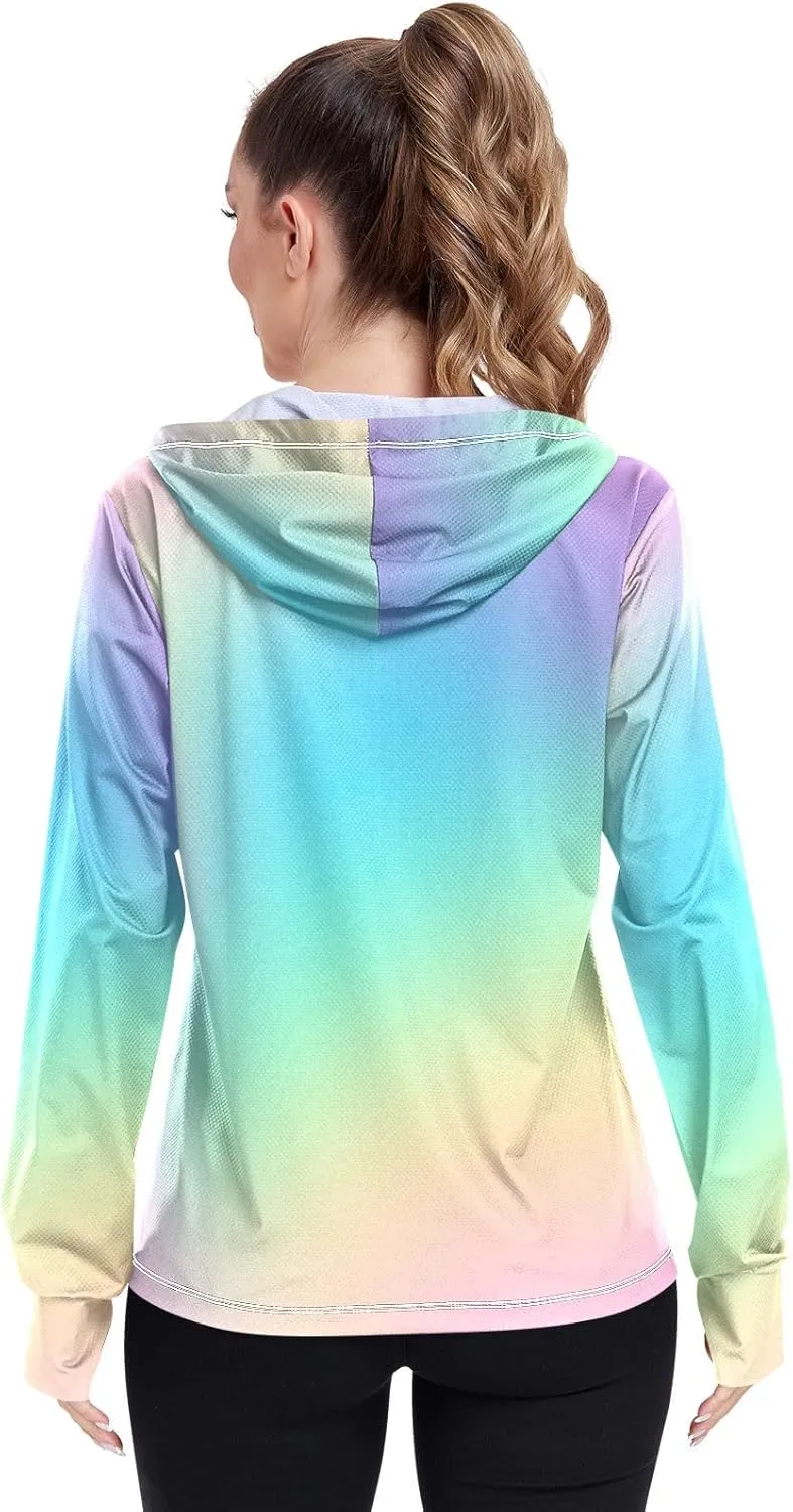 GAIGEO Black Green Women Jacket UPF 50  Womens Sun Protection Clothing, Cooling and Lightweight, S