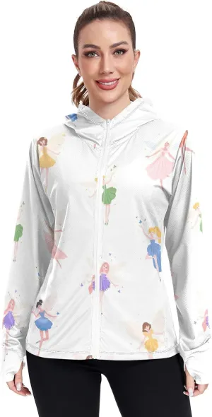 GAIGEO Colorful Pineapple Tropical Leaf Women Jacket UPF 50  Summer Jacket Women, Cooling and Lightweight, S