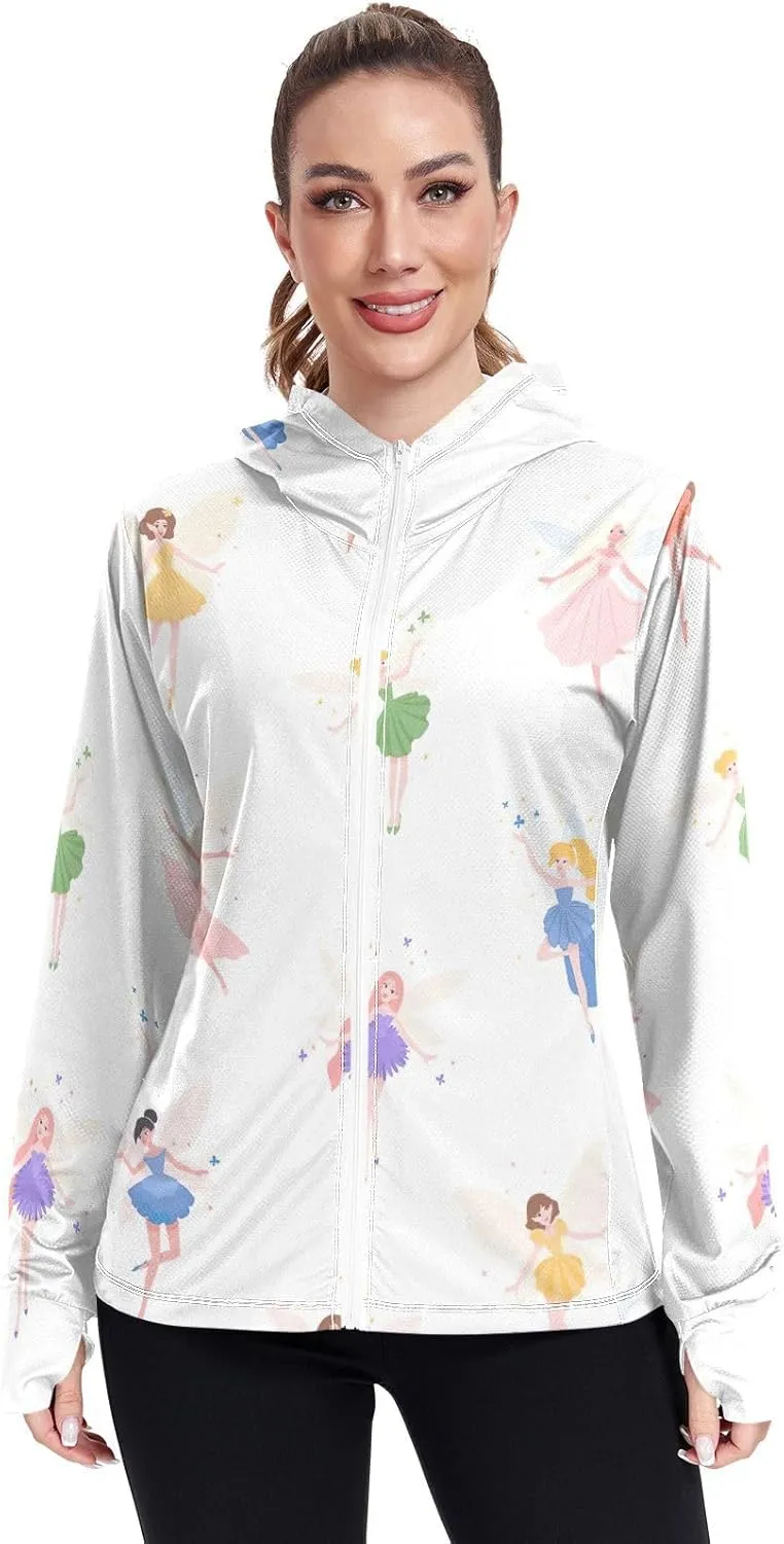 GAIGEO Colorful Pineapple Tropical Leaf Women Jacket UPF 50  Summer Jacket Women, Cooling and Lightweight, S
