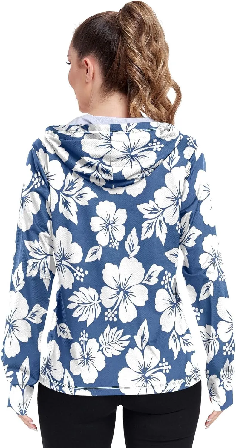 GAIGEO Exotic Leaves Collage Women Jacket Lightweight UPF 50  Upf Clothing Women with Zip Pockets, XXL