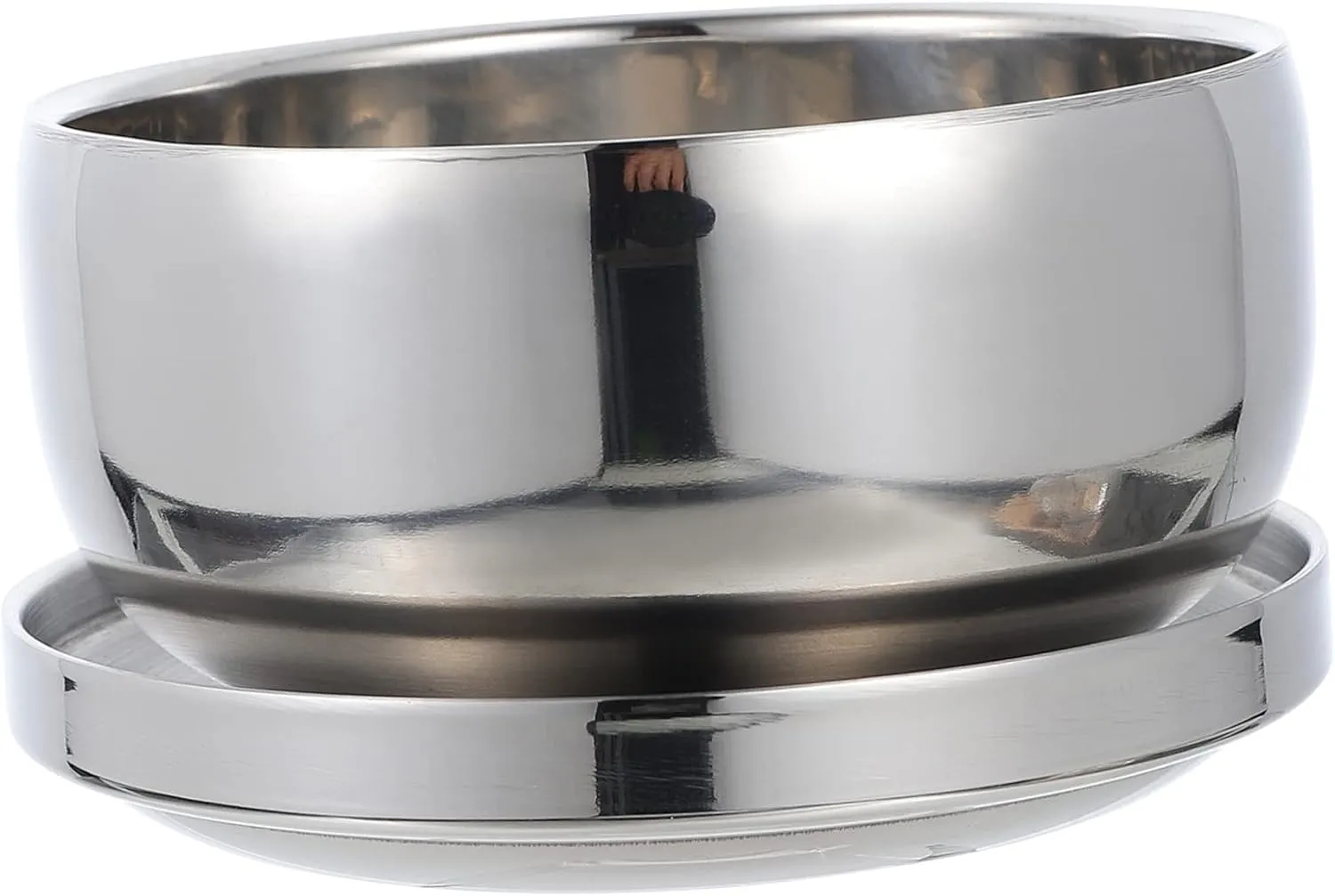 GALPADA 1Pc Stainless Steel Shaving Soap Bowl with Lid Practical Foaming Container for Traditional Wet Shaving Durable and Rustproof Shaving Bubble Dish