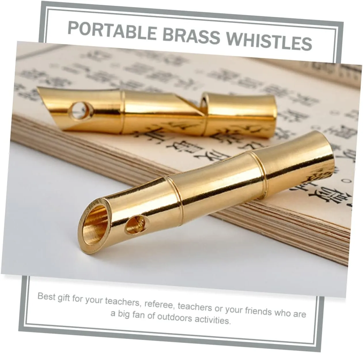 GALPADA Whistle Outdoors Emergency Whistles Survival Whistle Keychain Whistle Whistle Brass Golden