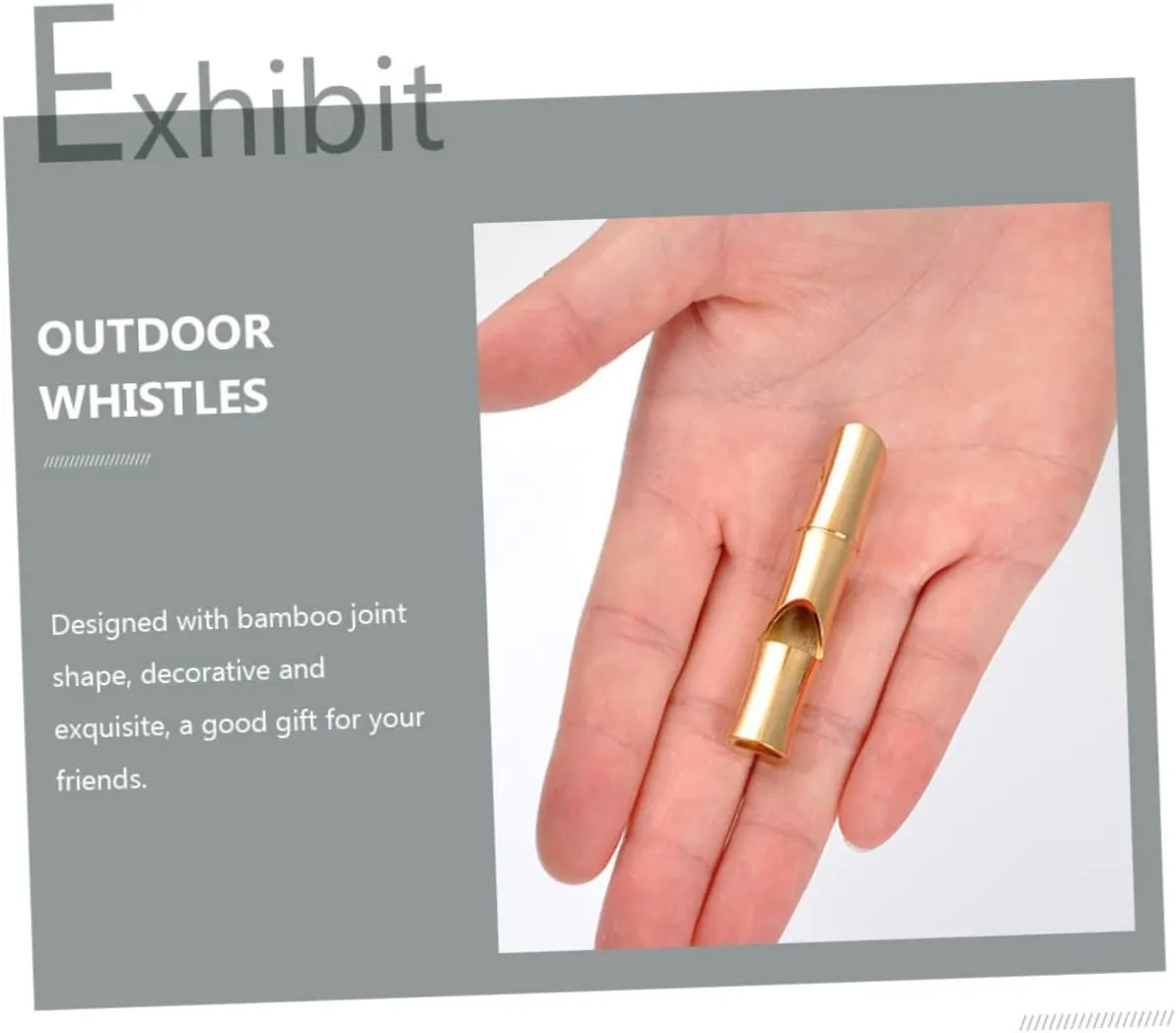 GALPADA Whistle Outdoors Emergency Whistles Survival Whistle Keychain Whistle Whistle Brass Golden