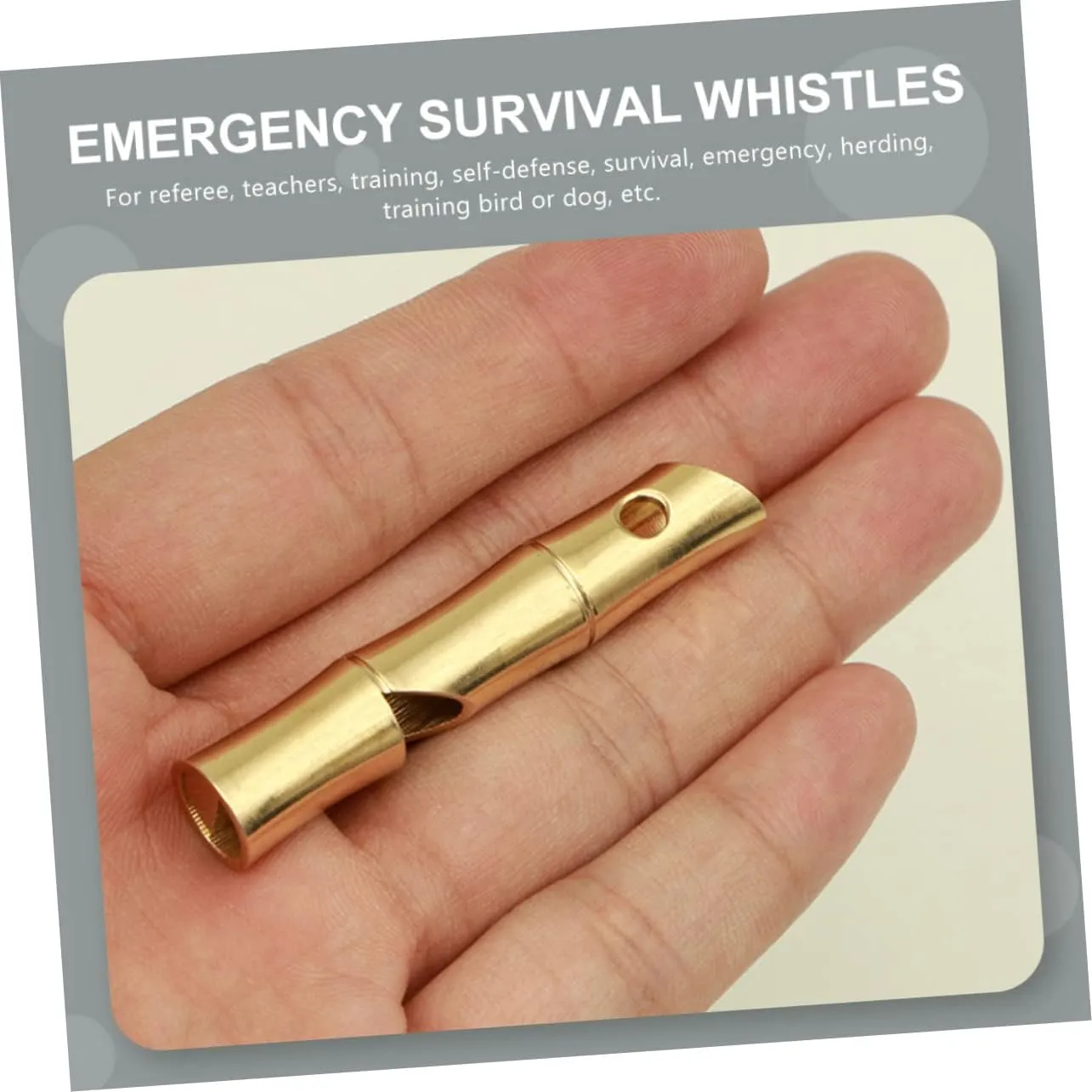 GALPADA Whistle Outdoors Emergency Whistles Survival Whistle Keychain Whistle Whistle Brass Golden