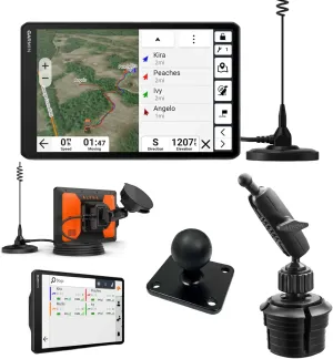 Garmin Alpha XL Conkey's Bundle 10" GPS Hunting System - Tracks 20 Dogs at a time,Stores up to 250 Dogs, Navigation, Cupholder Mount, Bolt-On Adapter & Suction Cup Included
