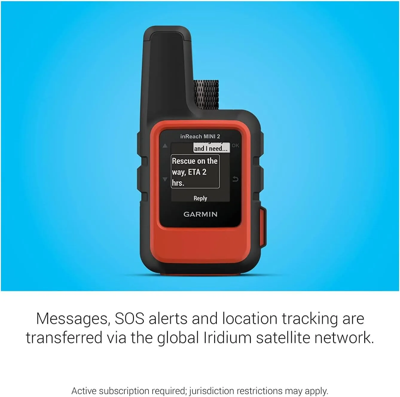 Garmin inReach Mini 2 Compact, Two-Way Messaging, Handheld Satellite Communicator - Orange (Renewed)