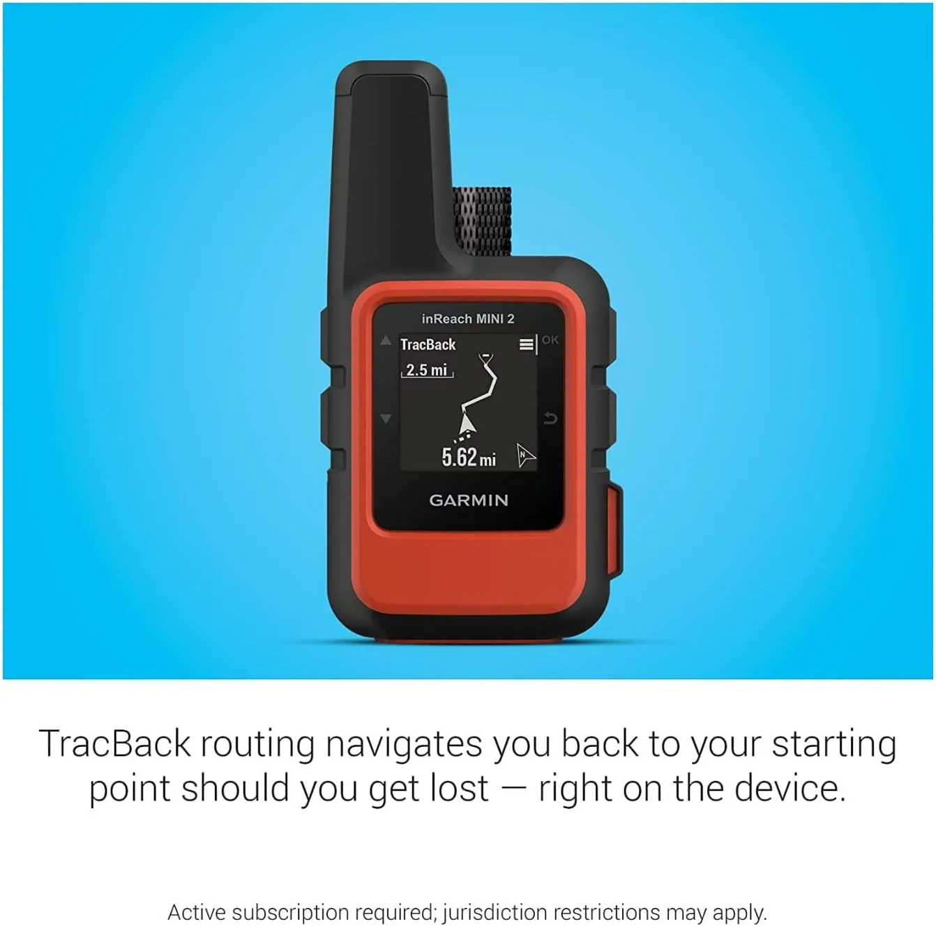 Garmin inReach Mini 2 Compact, Two-Way Messaging, Handheld Satellite Communicator - Orange (Renewed)