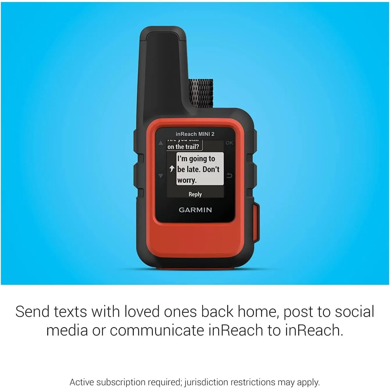 Garmin inReach Mini 2 Compact, Two-Way Messaging, Handheld Satellite Communicator - Orange (Renewed)