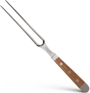 Güde Alpha Barrel Oak Series - 7" Meat Fork - Made in Solingen, Germany Since 1910 - Rare Oak Wood, Over 80 Years Old.