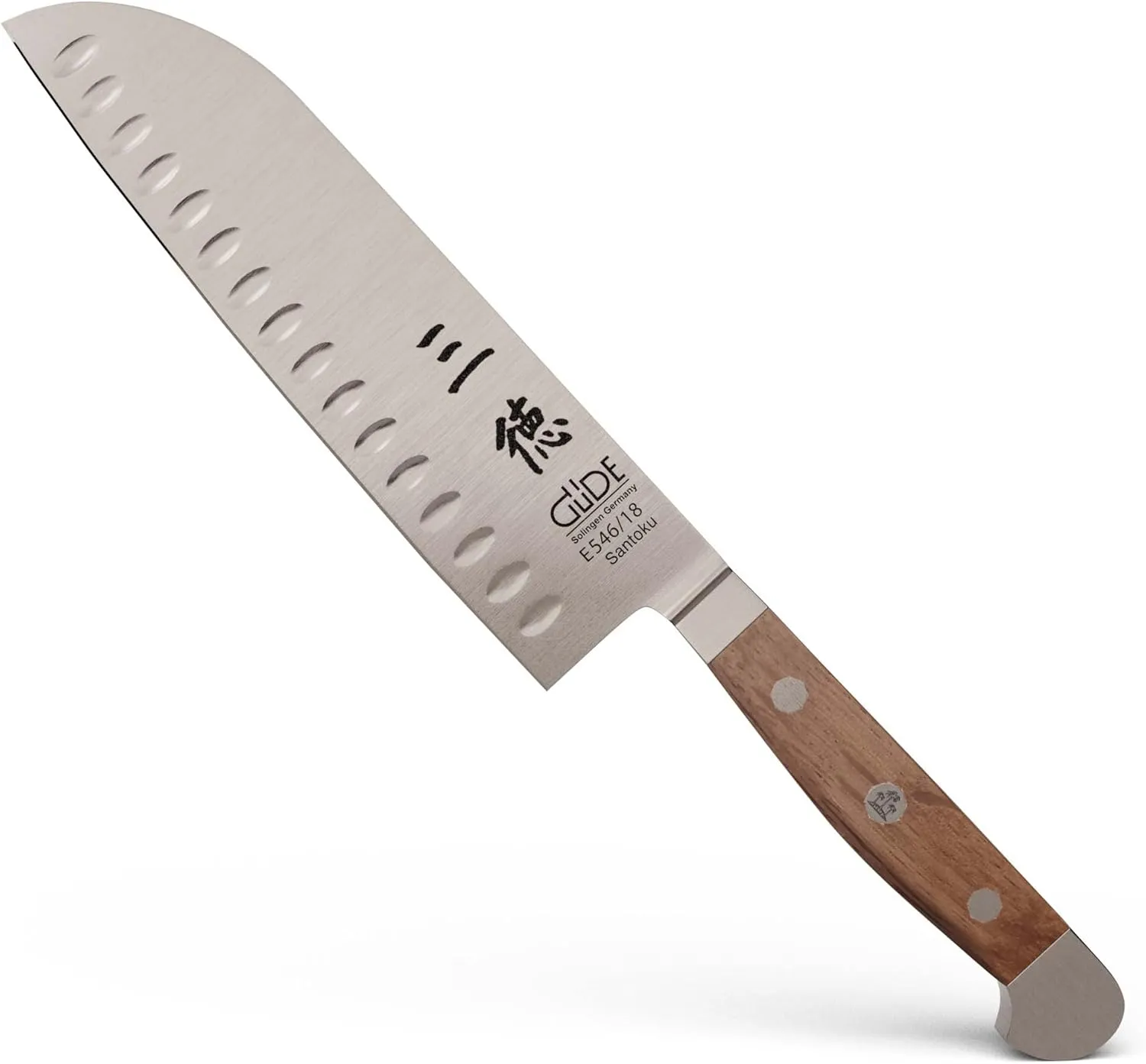 Güde Alpha Barrel Oak Series - 7" Santoku Knife - Made in Solingen, Germany Since 1910 - Rare Oak Wood, Over 80 Years Old.