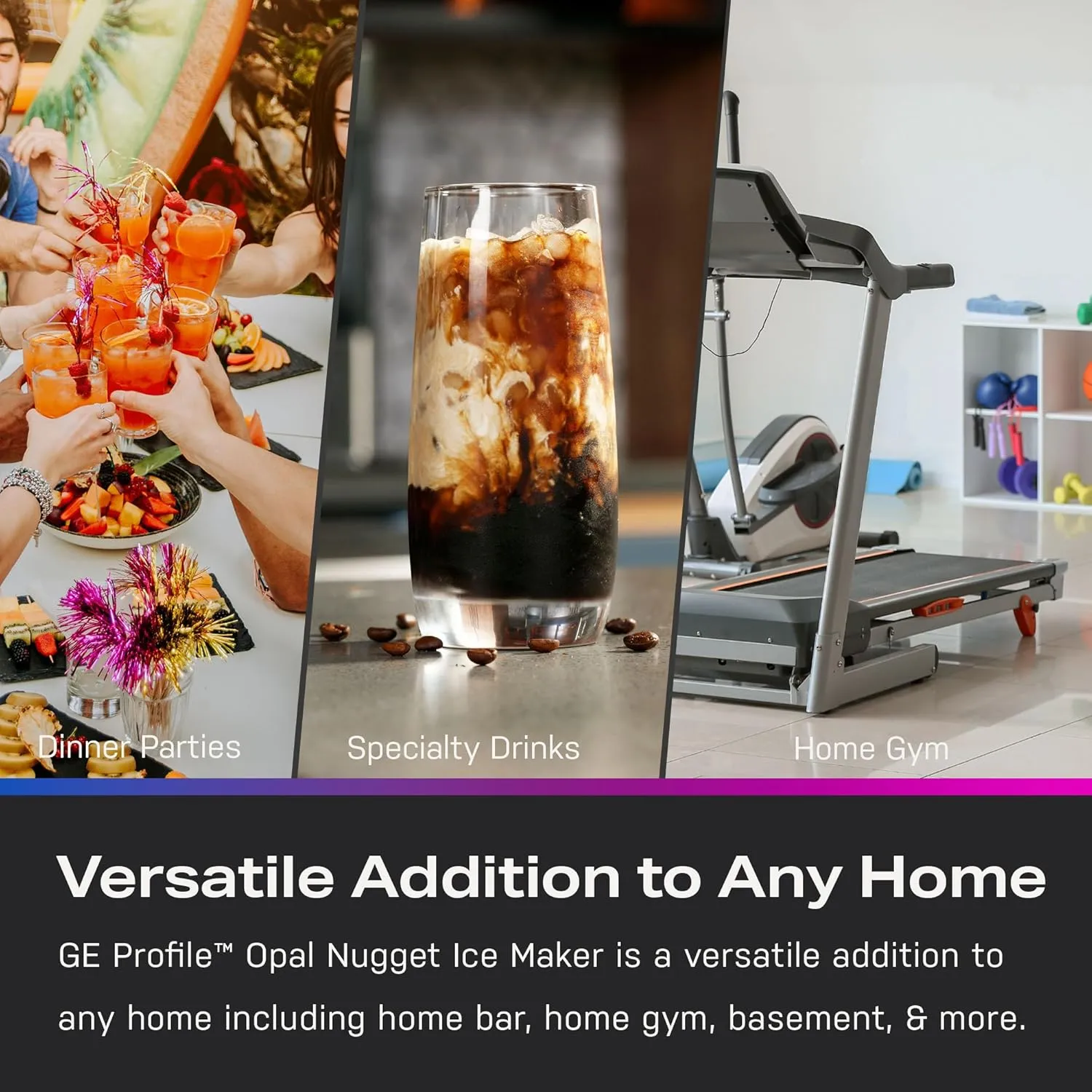 GE Profile Opal 2.0, Chewable Crunchable Countertop Nugget Ice Maker, Scoop included, 38 lbs in 24 hours, Pellet Ice Machine with WiFi & Smart Connected, Black Stainless Steel
