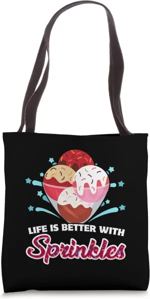 Gelato Dessert Ice Cream Lover Foodie Sweet Sprinkles Lover Tote Bag