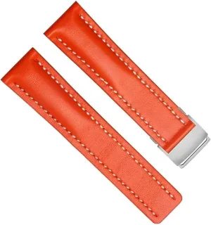 Genuine cow Leather Strap For Breitling watch Band with Deployment buckle WatchBands bracelet 22mm 24mm