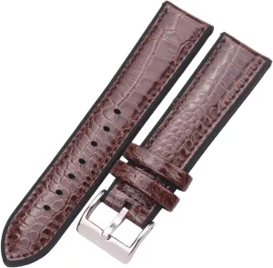 Genuine Leather And Rubber Watchbands Women Men Coffee Gray 20mm 22mm Watch Band Strap Diving Waterproof Bracelet