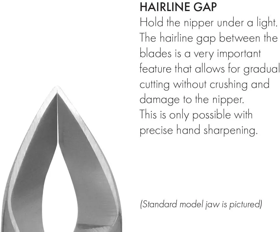 GERMANIKURE Tower Point Cuticle Trimmer - 1/4 Quarter Jaw Nipper - Ethically Made in Germany - Sharp FINOX Stainless Steel Professional Cuticle Remover in Leather Case – Manicure Tool, r143, 3mm