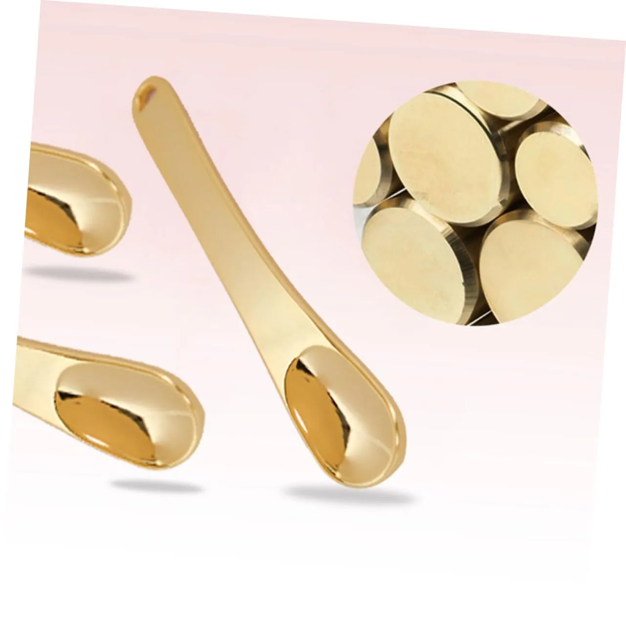 GLEAVI 15pcs Golden Zinc Alloy Eye Massage Tool for Eye Fatigue Relief and Circulation Compact and Easy to Use Makeup Spoon for Beauty Treatments