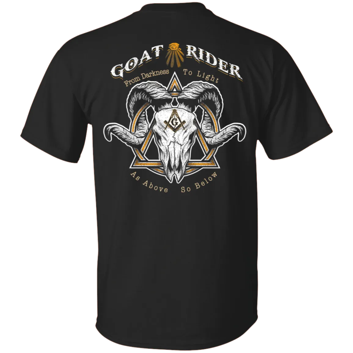 Goat Rider Freemason Square & Compass Symbol