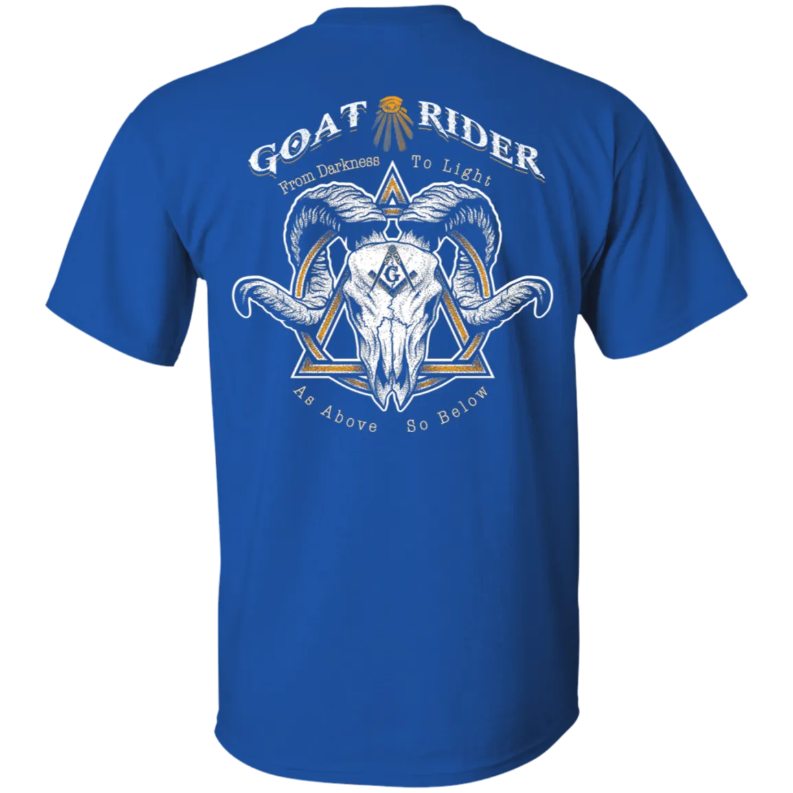 Goat Rider Freemason Square & Compass Symbol